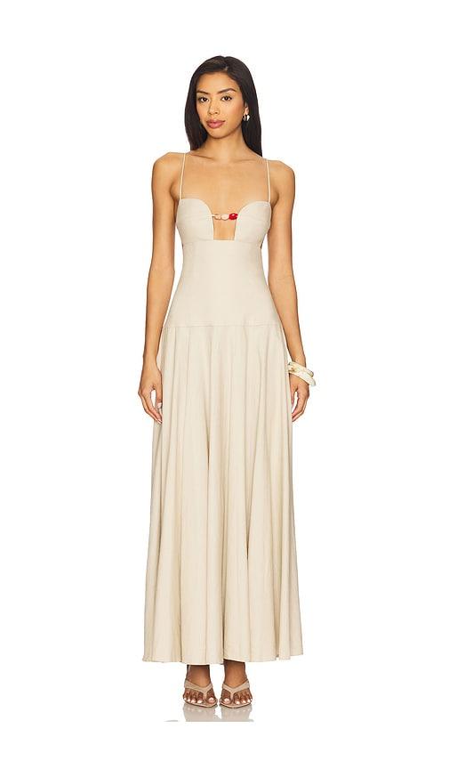 lovers and friends jolene maxi dress in neutral. - size m (also in xl)