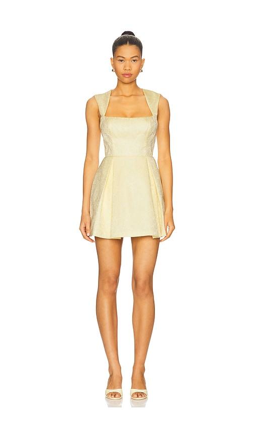 lovers and friends josephine mini dress in lemon. - size l (also in m, s, xs)