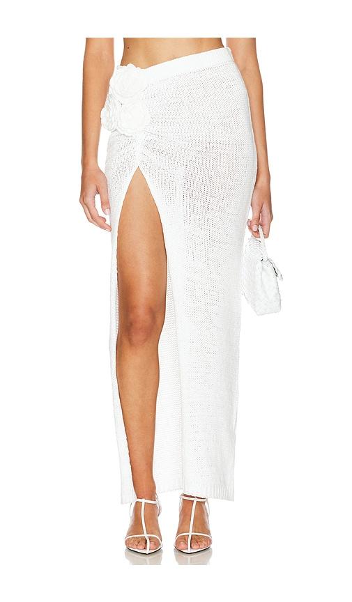 lovers and friends joya rosette skirt in white. - size l (also in m)