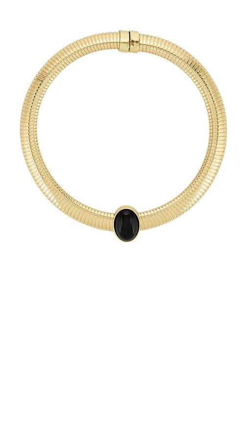 lovers and friends jubi statement collar in metallic gold.