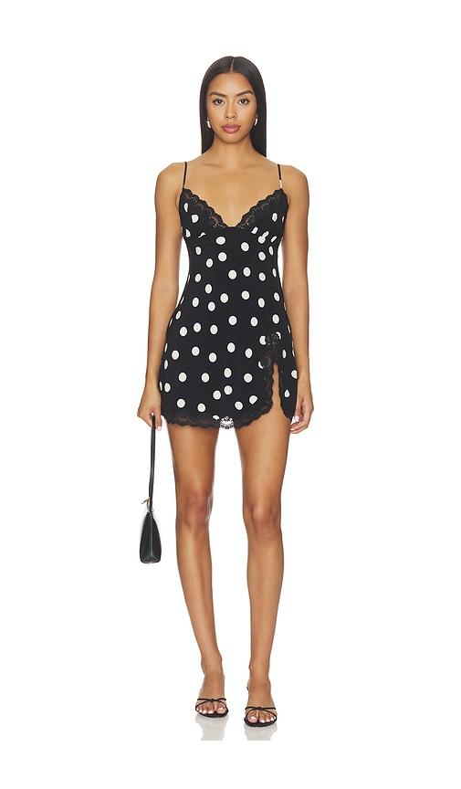 lovers and friends julie mini dress in black & white. - size l (also in xxs, xs, s, m, xl)