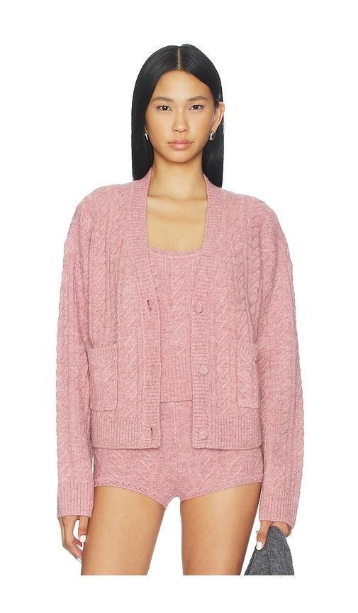 lovers and friends juliee cardigan in mauve. - size m (also in s)