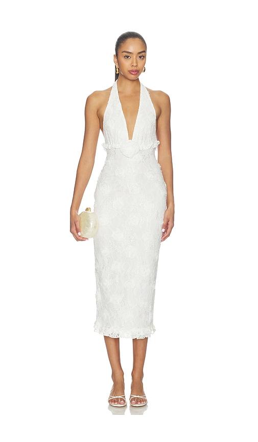lovers and friends kalin midi dress in white. - size m (also in xxs, xs, s, xl)