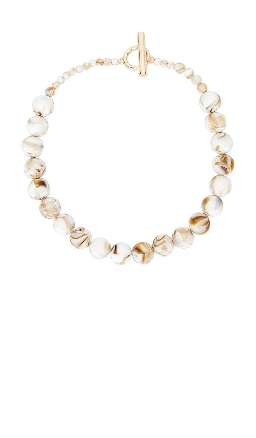 lovers and friends karina necklace in white,brown.