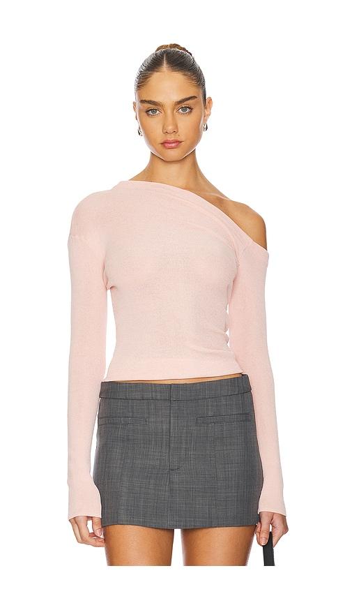 lovers and friends katalina off the shoulder sweater in pink. - size l (also in m, s, xs)