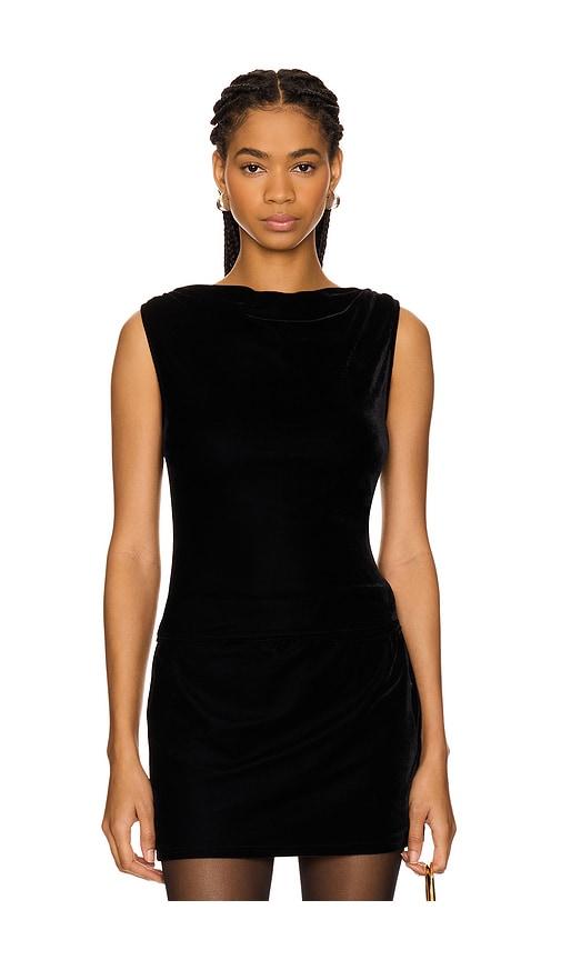 lovers and friends lainey velvet top in black. - size s (also in xs)