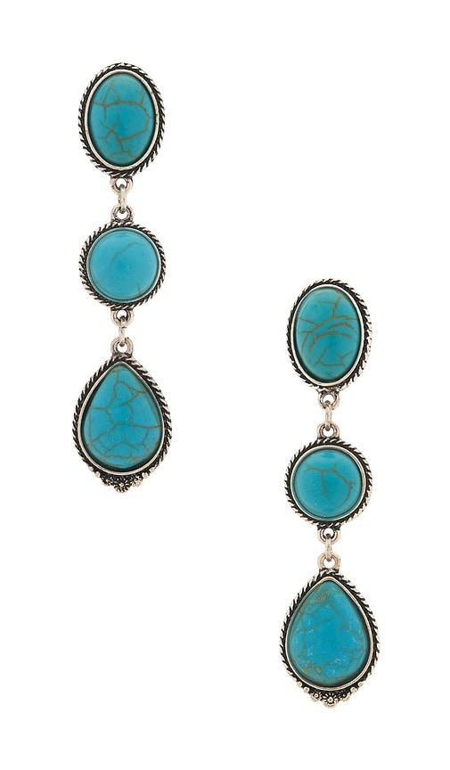 lovers and friends leona earrings in teal.
