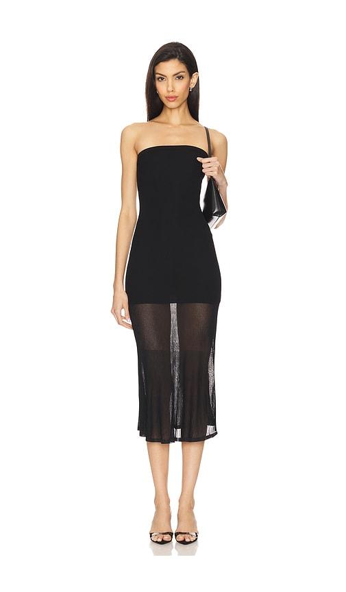 lovers and friends leslie midi dress in black. - size m (also in xl)