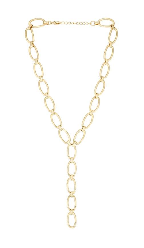 lovers and friends liana necklace in metallic gold.