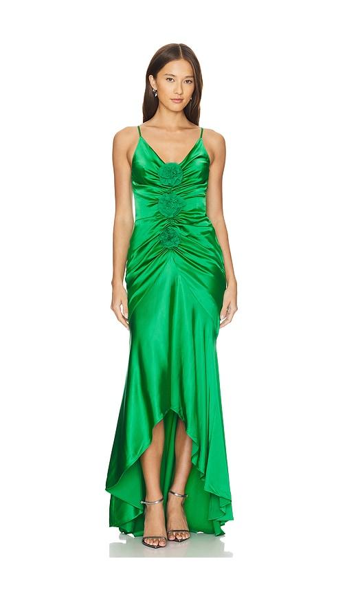 lovers and friends liz gown in green. - size s (also in xs)