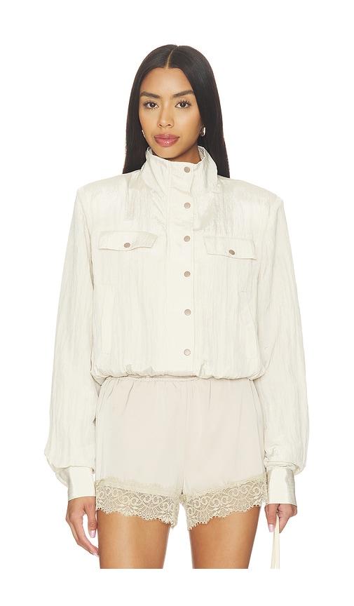 lovers and friends logan jacket in tan. - size l (also in xs, s, m)