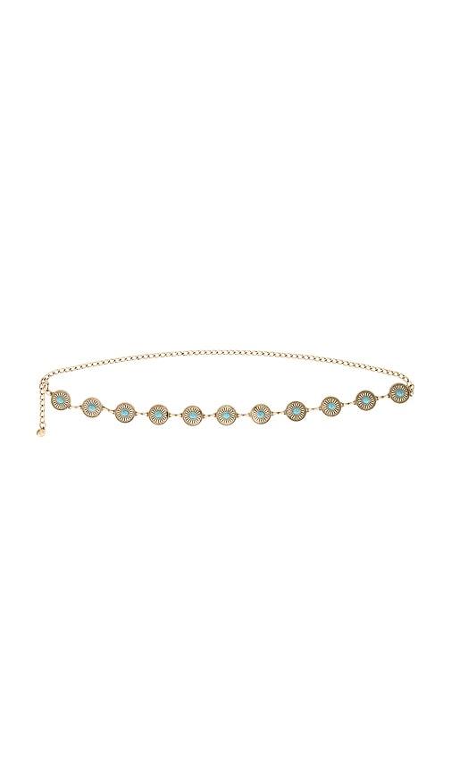 lovers and friends lovers + friends diane belt in metallic gold.