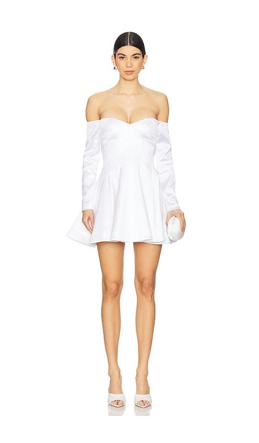 lovers and friends luca mini dress in white. - size m (also in xs, xxs, s)
