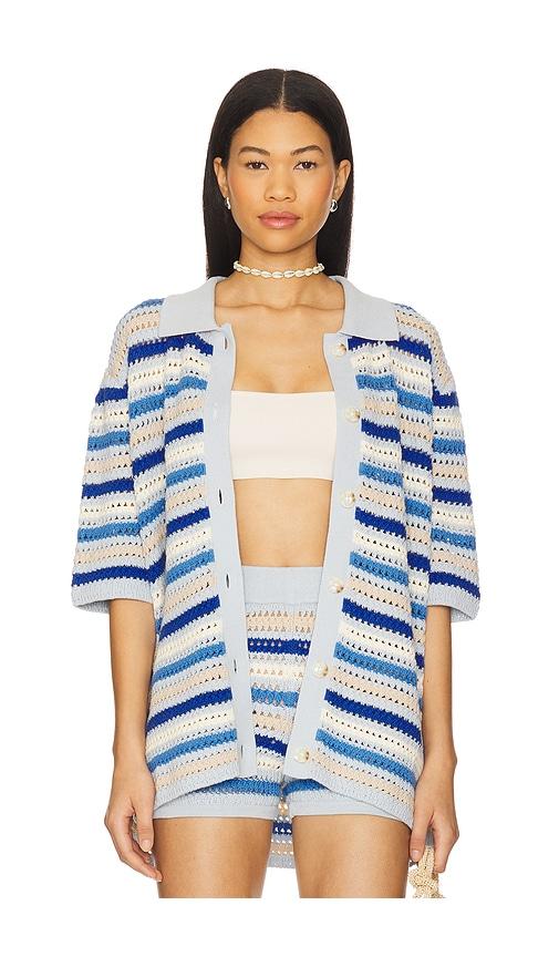 lovers and friends lucia cardigan in blue. - size l (also in xs, xxs, s, m, xl)