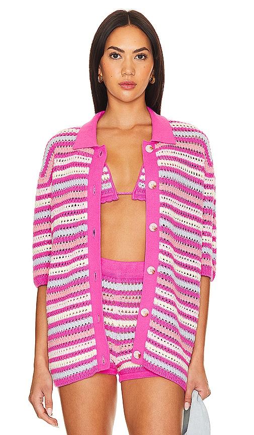lovers and friends lucia cardigan in pink. - size s (also in xxs)