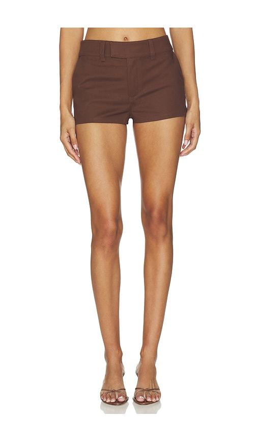 lovers and friends lucia mini short in brown. - size l (also in xl)