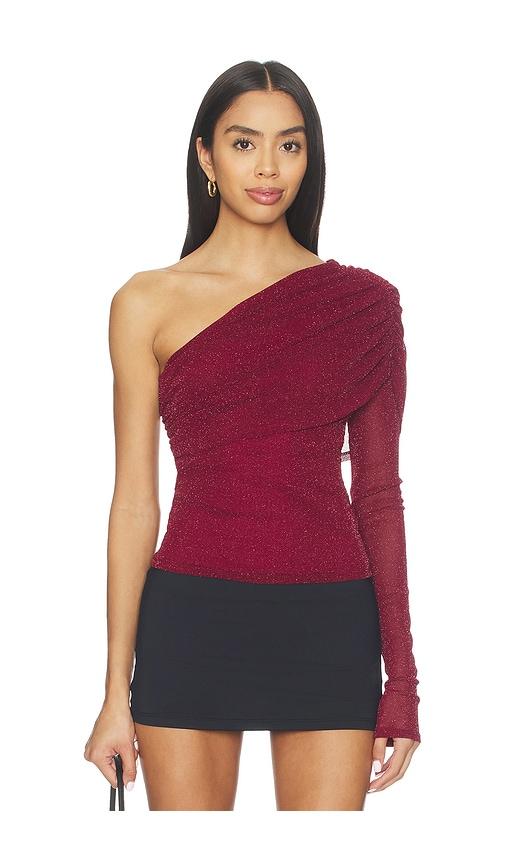 lovers and friends lucille top in burgundy. - size m (also in xxs, xs, s)