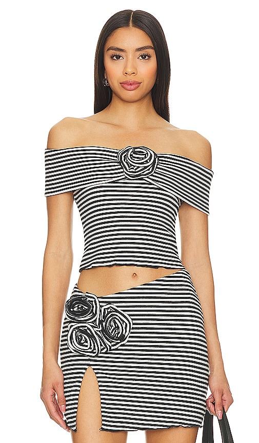 lovers and friends luna top in white,black. - size m (also in s)