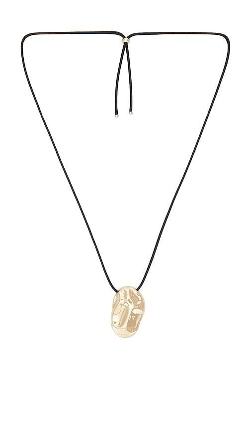 lovers and friends lyra necklace in metallic gold.