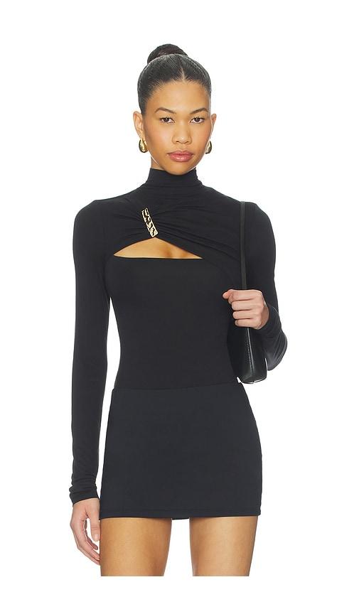 lovers and friends mabel bodysuit in black. - size m (also in xs, xxs, s)