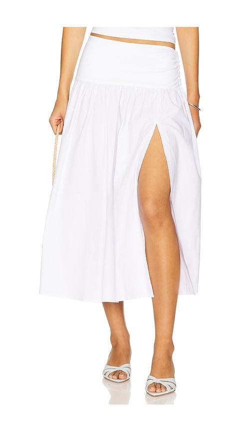 lovers and friends mac midi skirt in white. - size s (also in xxs)