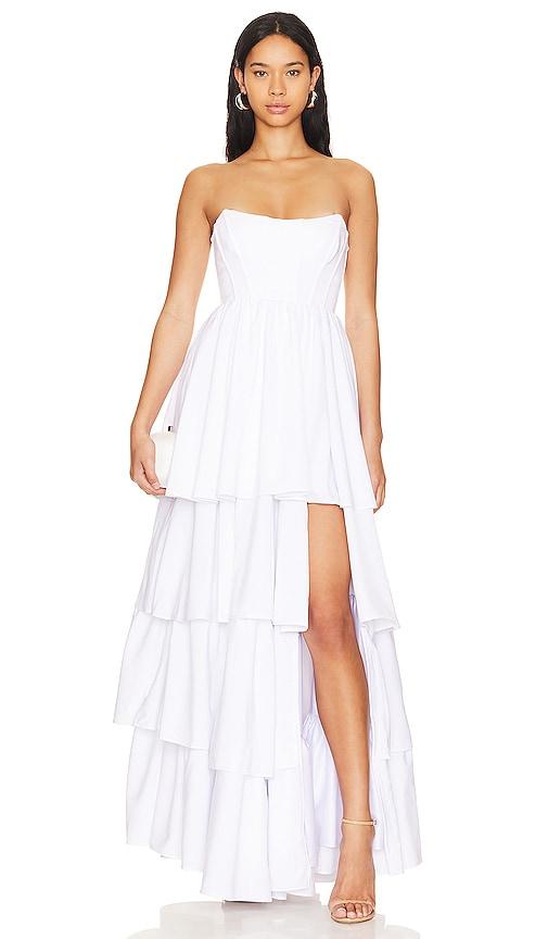 lovers and friends madison gown in white. - size s (also in xs)