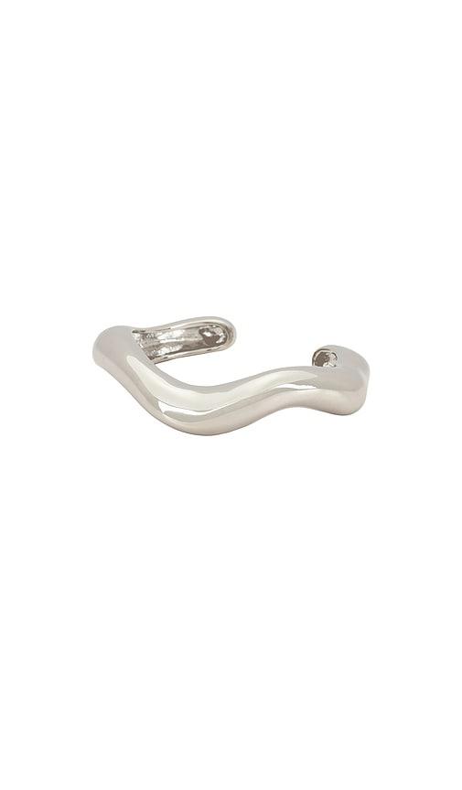 lovers and friends mae cuff in metallic silver.