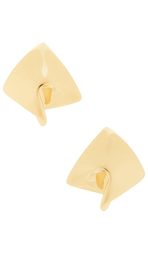 lovers and friends maeva earrings in metallic gold.