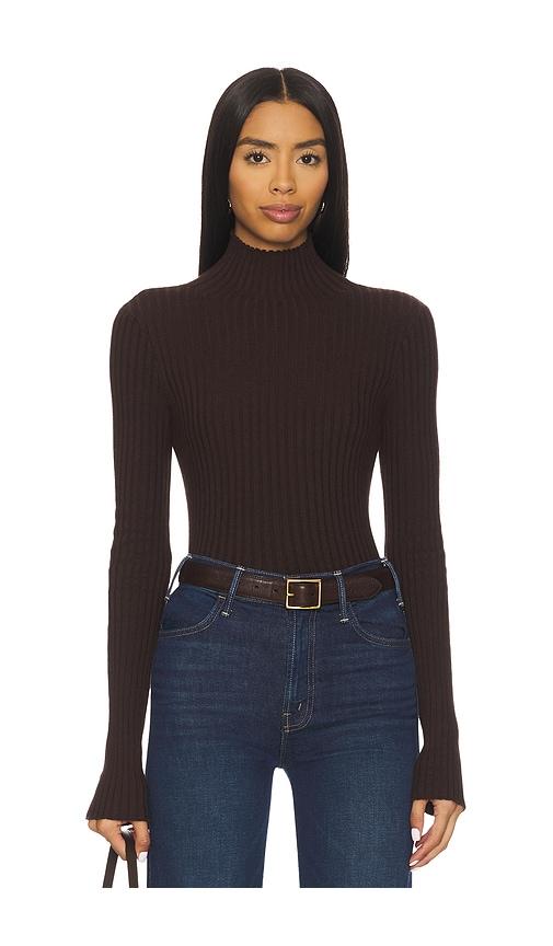 lovers and friends magnolia turtleneck in chocolate. - size xl (also in xs)