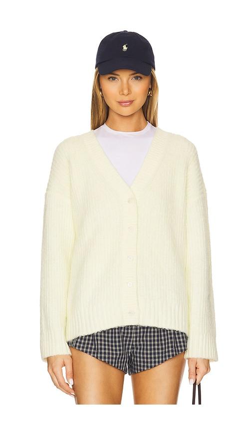 lovers and friends maia cardigan in yellow. - size l (also in s, m, xl, xs)