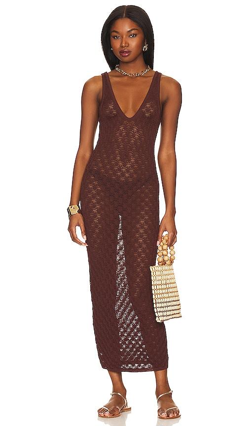 lovers and friends manu dress in chocolate. - size l (also in m, xl)
