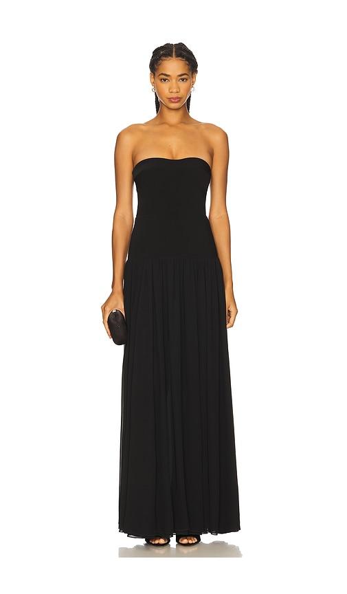 lovers and friends margot gown in black. - size m (also in xxs, xs, s)