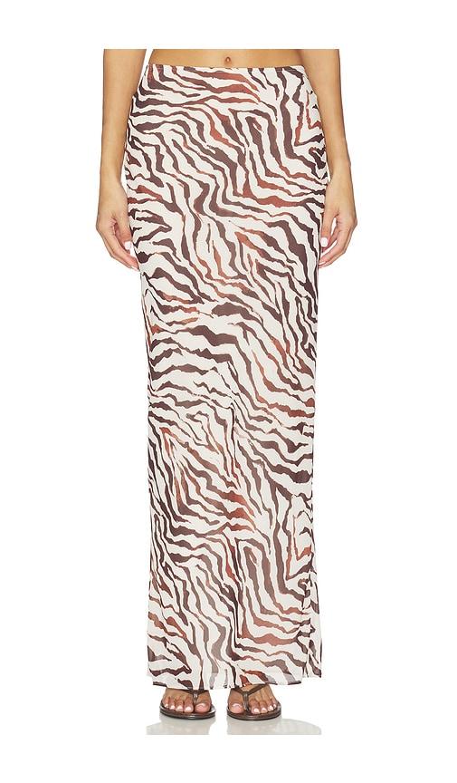 lovers and friends marisol maxi skirt in brown. - size xs (also in xxs)