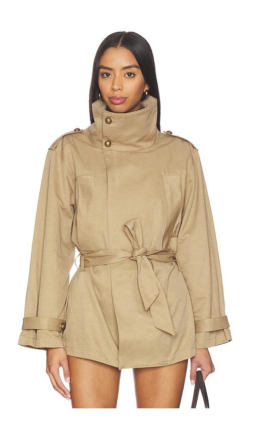 lovers and friends mason jacket in tan. - size l (also in xxs, xs, s, m, xl)