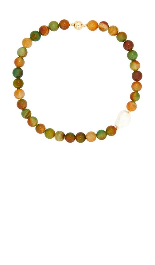 lovers and friends mavis necklace in brown,green.