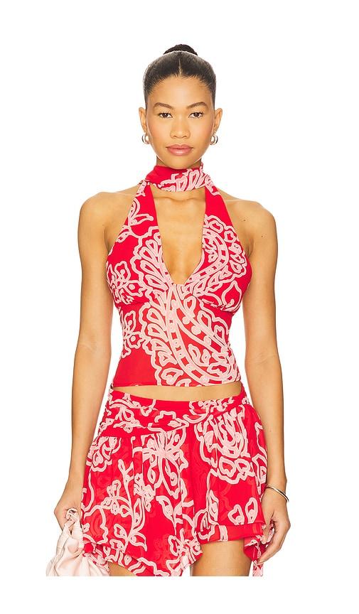 lovers and friends mayci top in red. - size m (also in s)