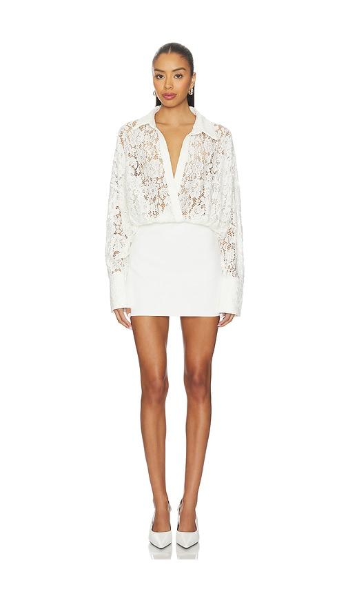 lovers and friends melanie mini dress in white. - size s (also in xs)