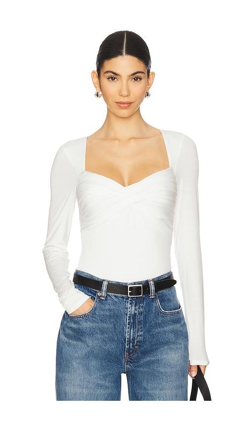 lovers and friends mikka bodysuit in white. - size s (also in xxs, xs)