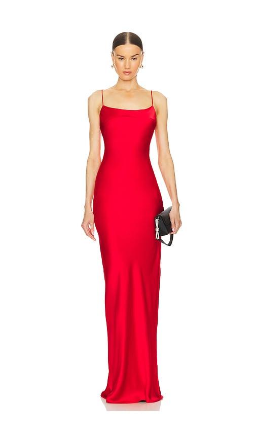 lovers and friends mischa gown in red. - size l (also in s, xl, xxs)