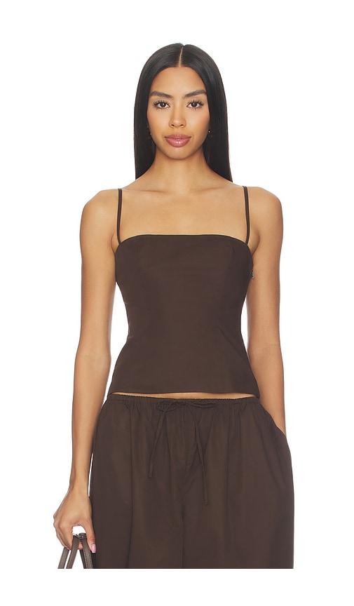 lovers and friends ofelia top in brown. - size m (also in xxs, xs, s)