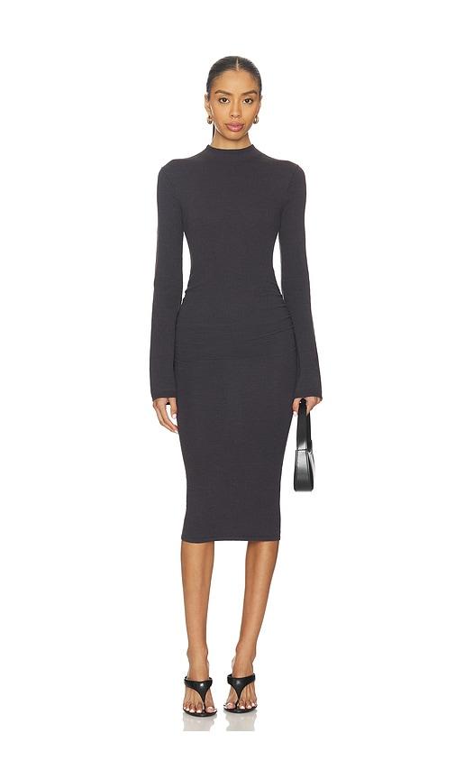 lovers and friends olin midi dress in charcoal. - size s (also in xs)