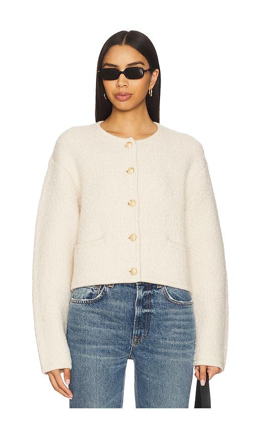 lovers and friends olina knit jacket in cream. - size m (also in xs, s, xl)
