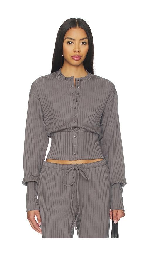 lovers and friends olivia top in grey. - size l (also in xs, s)