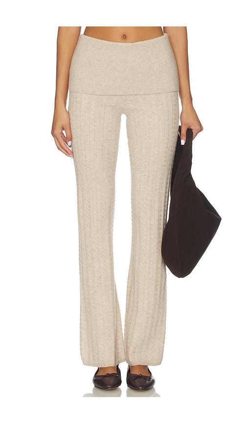 lovers and friends paulina lounge knit pant in beige. - size l (also in xs, xxs, s, m, xl)