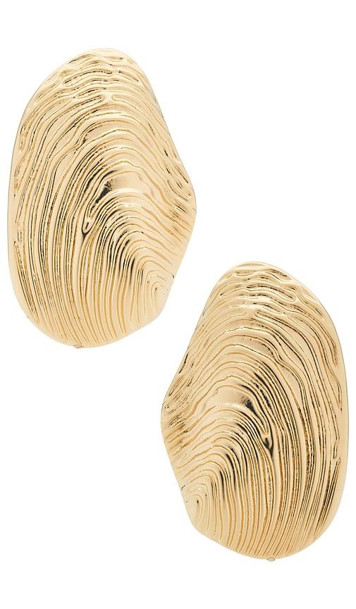 lovers and friends peyton earring in metallic gold.