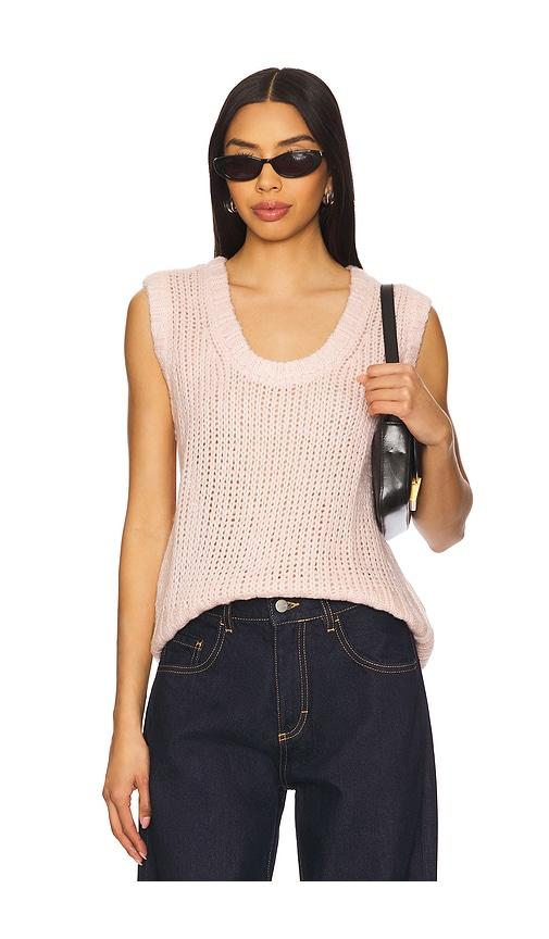 lovers and friends poppie sweater vest in rose. - size m (also in xs, s)