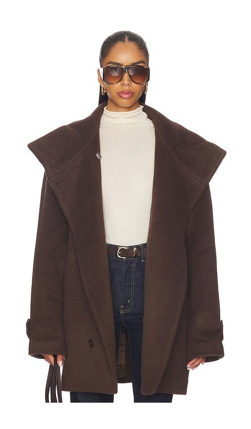 lovers and friends rae coat in brown. - size m (also in xs, xxs, s, xl)