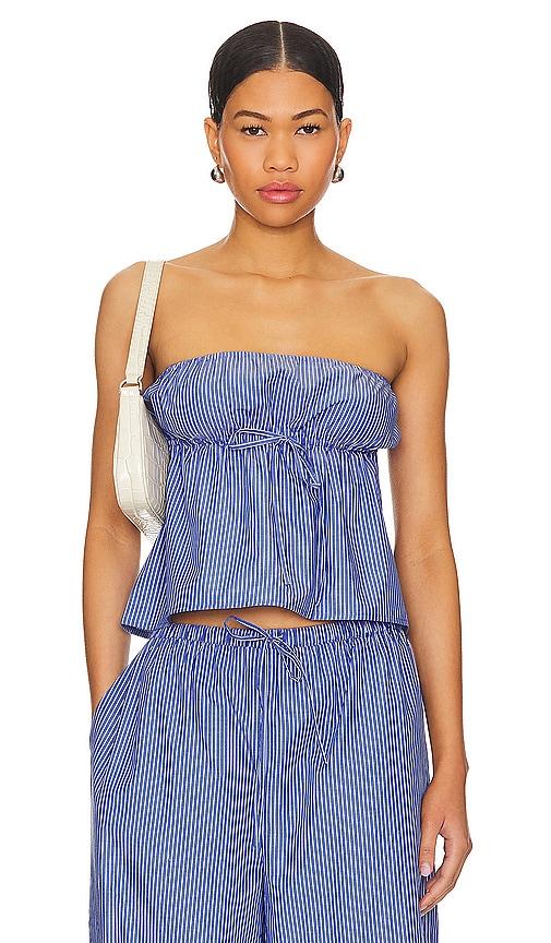 lovers and friends ray top in blue. - size l (also in xs, s, m, xxs)