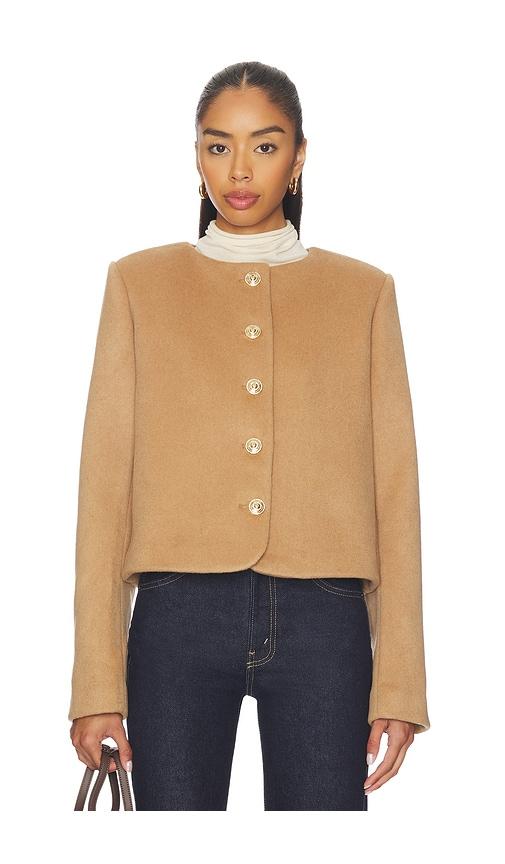 lovers and friends reign wool jacket in beige. - size l (also in xs, s, m, xl)