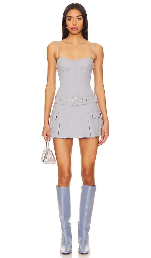lovers and friends remy mini dress in grey. - size l (also in xl)